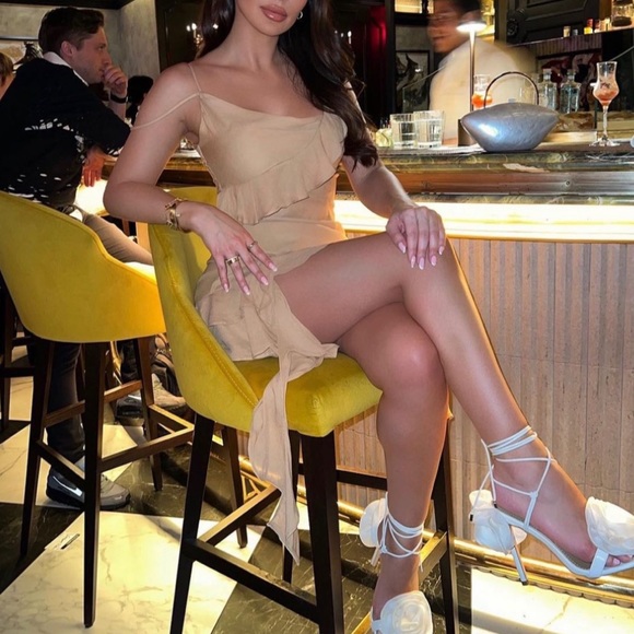 NBD | Dresses | Nbd Dua Midi Dress In Nude Size Xs | Poshmark